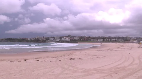 Coronavirus lockdown Bondi Beach in Australia during global COVID 19 Pandemic 5 Stock Footage 150340529