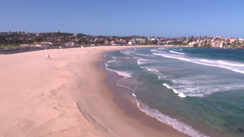 Coronavirus lockdown Bondi Beach in Australia during global COVID 19 Pandemic 6 Stock Footage 150341532
