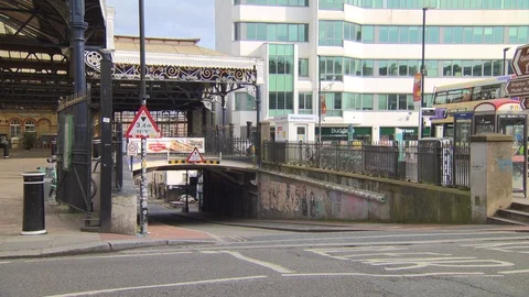Coronavirus lockdown Brighton Station Stock Footage 127566336