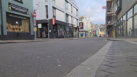 Coronavirus lockdown Brighton streets deserted Stock Footage 127579515