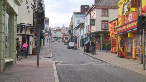 Coronavirus lockdown Brighton streets deserted Stock Footage 127579520
