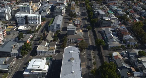 Coronavirus Lockdown Empty Streets Drone in City of Cape Town 6K Video stock 128462697
