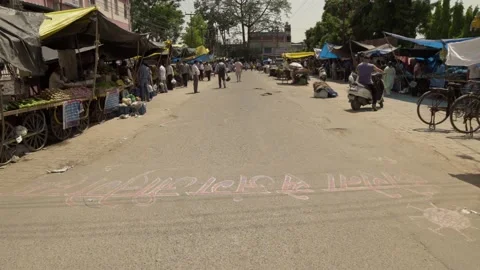 Coronavirus Lockdown India Video stock 131941705