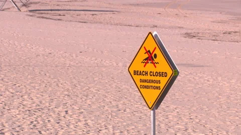 Coronavirus locks down Bondi Beach in Australia during global COVID 19 Pandemic Stock Footage 150410174
