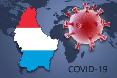 Coronavirus in Luxembourg Stock Illustration