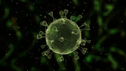 Coronavirus macro microscopic Video stock 127722033