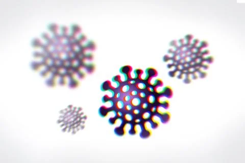 Coronavirus in macro style Stock Illustration