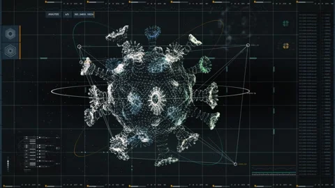 Coronavirus Microbe Cells Microscopic Study In Medicine Research Laboratory Stock Footage 303568074