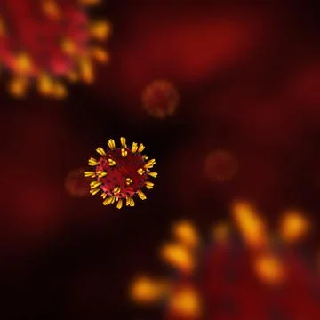 Coronavirus microscope animation 4K COVID 19 outbreak.2019 ncov background. Stock Illustration