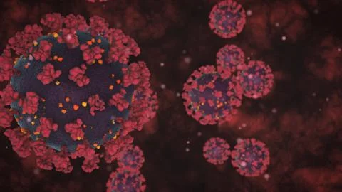 Coronavirus, micrscope view Stock-Illustration