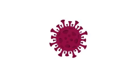 Coronavirus molecule on a white background. Stock Illustration