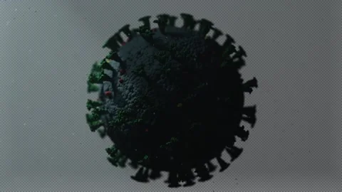Coronavirus mutation - 3D with particles and alphachannel Stock Footage 145835057