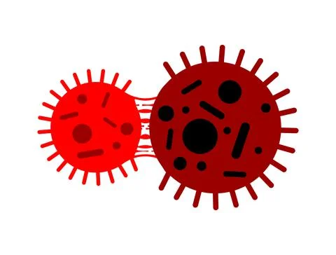 Coronavirus mutation. evolution of COVID-19. new kind of virus Stock Illustration