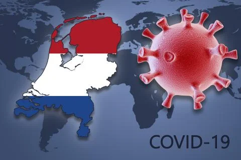 Coronavirus in the Netherlands Stock Illustration