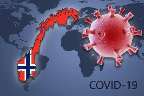 Coronavirus in Norway Stock Illustration