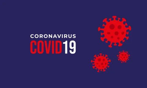 Coronavirus or covid-19 background design , flat and modern style with red an Stock Illustration
