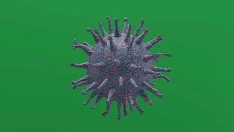 Coronavirus or COVID-19 moving on green screen background. Stock Footage 126596906