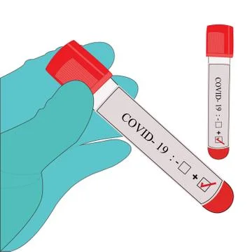 Coronavirus or covid-19 testing sample or kit Stock Illustration