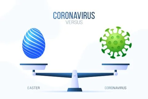 Coronavirus or happy easter vector illustration. Creative concept of scales a Stockillustratie