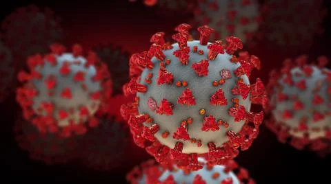 Coronavirus or SARS-CoV-2 or COVID-19 virus Illustrazione stock