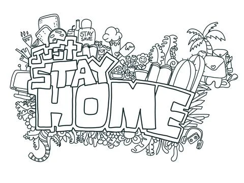 Coronavirus outbreak doodle collection. Elements of Covid-19,coronavirus,prevent Stock Illustration