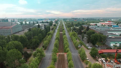 Coronavirus outbreak, Empty street, May 3.2020 Bucharest, Romania. Stock Footage 132279289