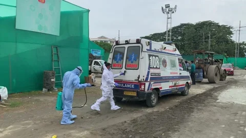 Coronavirus Outbreak in India Video stock 134402702