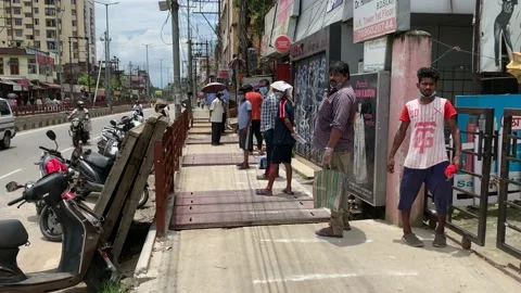 Coronavirus outbreak in India Video stock 134445368