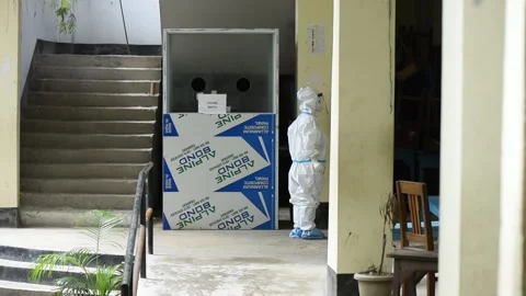 Coronavirus Outbreak in India Video stock 134877962