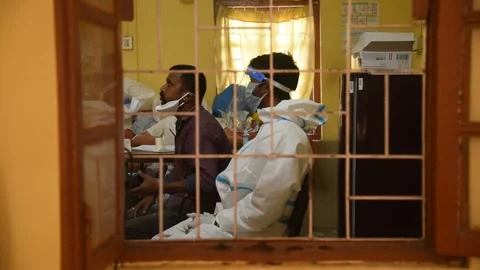 Coronavirus Outbreak in India Video stock 141865634