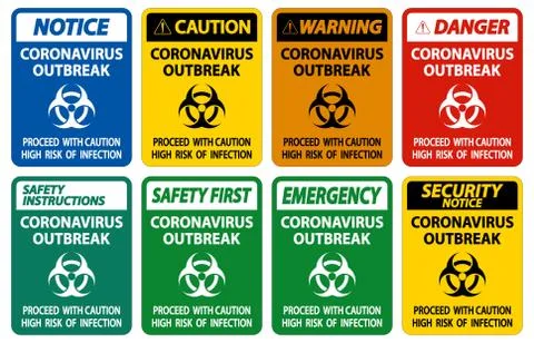Coronavirus Outbreak Sign Isolate On White Background,Vector Illustration Illustrazione stock