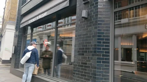 CORONAVIRUS PANDEMIC EMPTY SHOPS CENTRAL LONDON LOCKDOWN, 4K Stock Footage 126661822