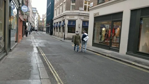 CORONAVIRUS PANDEMIC EMPTY STREETS CENTRAL LONDON LOCKDOWN, 4K Stock Footage 126661804