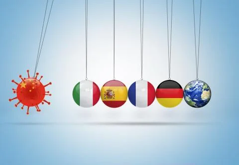 Coronavirus-Pendulum-01 Stock Illustration