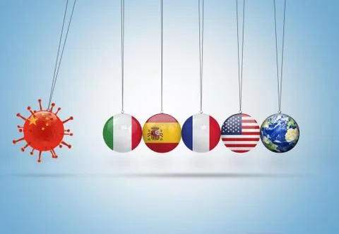 Coronavirus-Pendulum-02 Stock Illustration