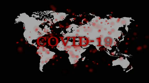 Coronavirus on Planet Earth. World map of Coronavirus COVID-19. 4K video Stock Footage 126154387