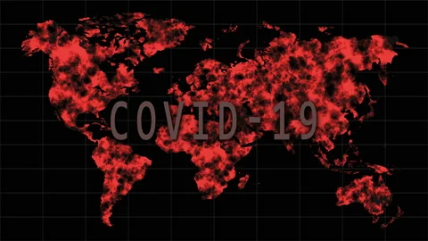 Coronavirus on Planet Earth. World map of Coronavirus COVID-19. 4K video Stock Footage 126338731
