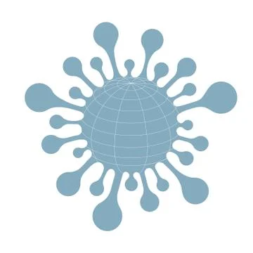 Coronavirus planet icon Stock Illustration