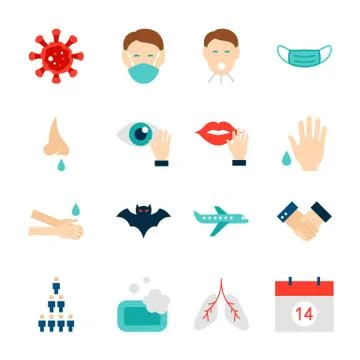 Coronavirus Prevention Objects Stock Illustration