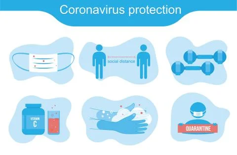 Coronavirus protection guidelines Stock Illustration