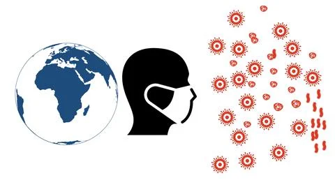 Coronavirus protection an illustration concept Stock Illustration