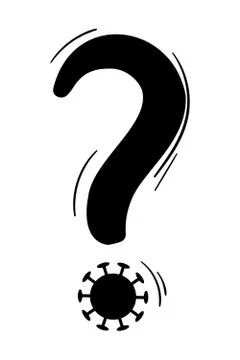 Coronavirus with question mark Иллюстрация