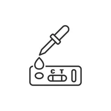 Coronavirus rapid test icon in flat style. covid-19 vector illustration on is イラスト素材