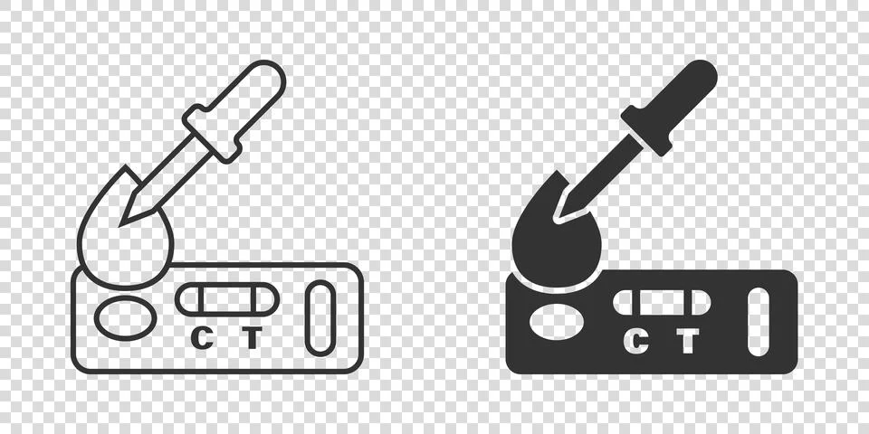 Coronavirus rapid test icon in flat style. covid-19 vector illustration on is イラスト素材