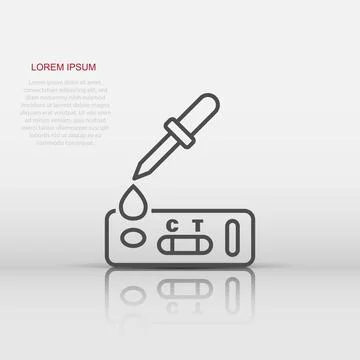 Coronavirus rapid test icon in flat style. covid-19 vector illustration on .. Illustrazione stock