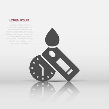 Coronavirus rapid test icon in flat style. covid-19 vector illustration on .. Stock Illustration