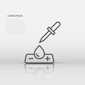 Coronavirus rapid test icon in flat style. covid-19 vector illustration on .. Illustrazione stock