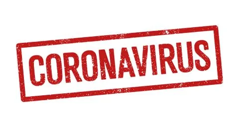 Coronavirus red stamp Stock Illustration