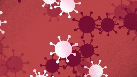 Coronavirus Red Textured Abstract Background Loop - Animated Illustration Stock Footage 127175209
