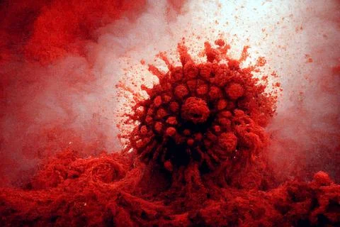 Coronavirus red virus Stock Illustration